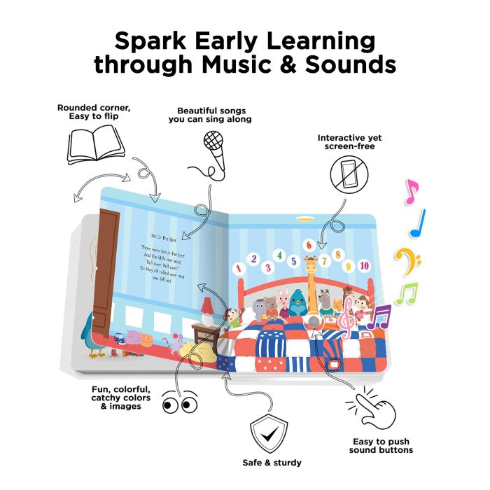Ditty Bird Learning Songs Multi-Coloured 16x2x16cm