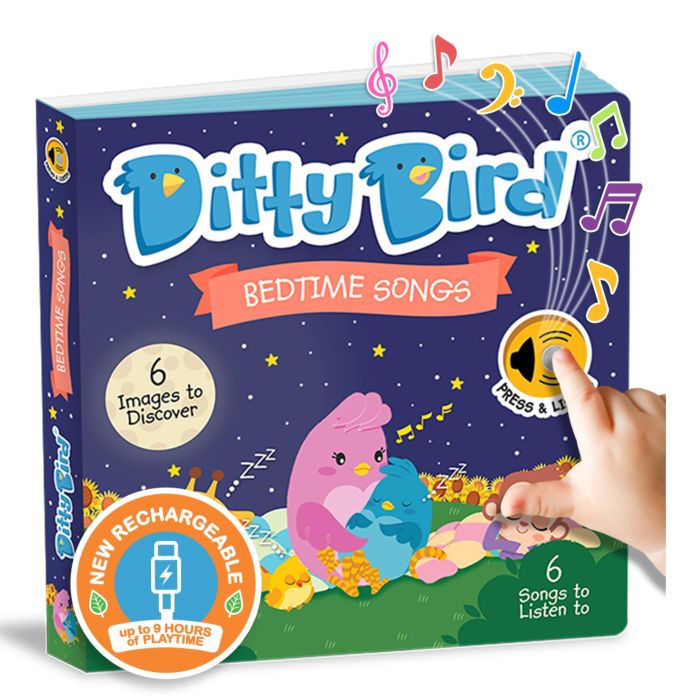 Ditty Bird Bedtime Songs Multi-Coloured 16x2x16cm