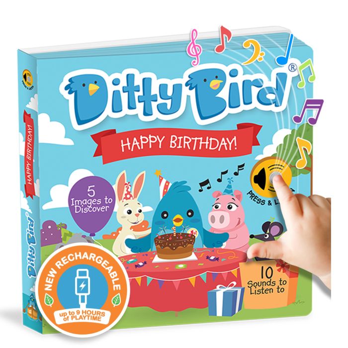 Ditty Bird Happy Birthday Multi-Coloured 16x2x16cm