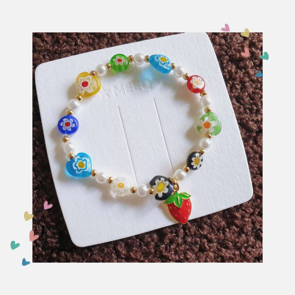 Luninana Bracelet - Strawberry Floral Bracelet LL004