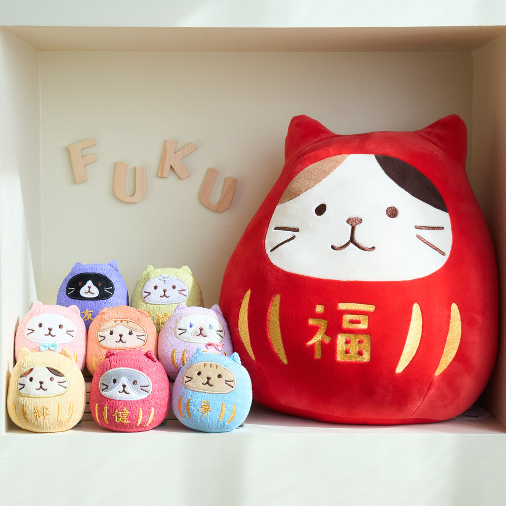 Hapins Fuku Fuku Nyanko (Orange) - Blessing Tumbler Doll Tuna Cat