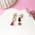 Luninana Clip-on Earrings - The Black Sakura Cat YBY012