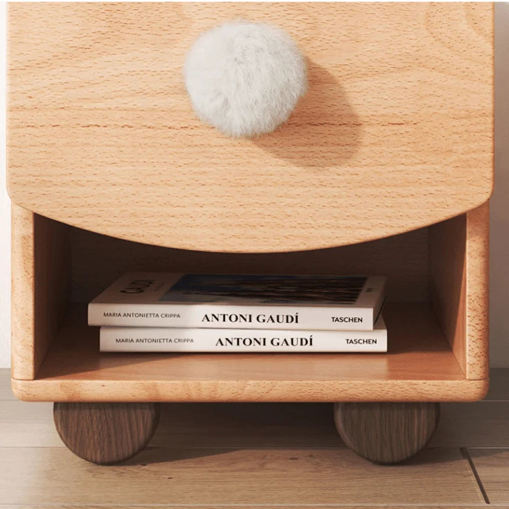 Aesthetik Kids - Wooden Bunny Tail Inspired Bed Side Table