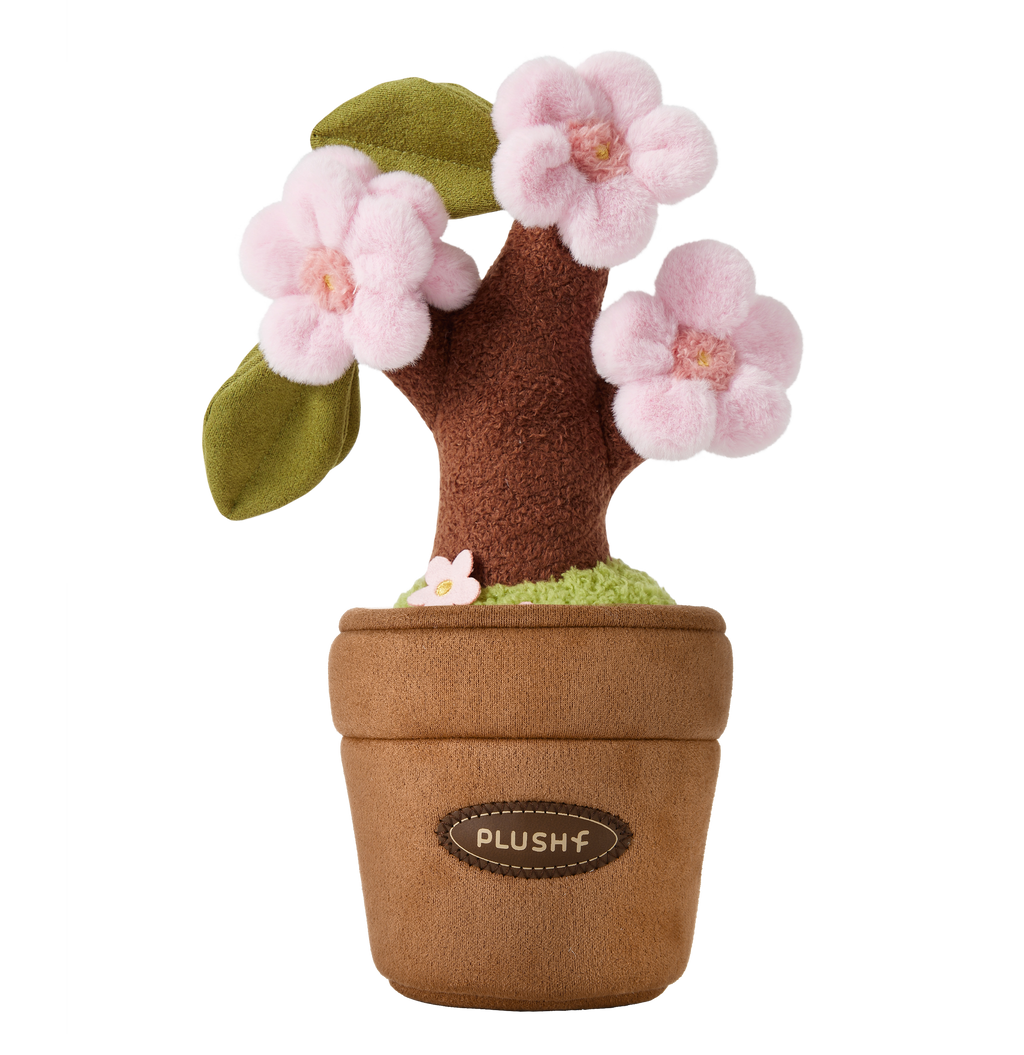 PlushWoods Peach Tree Plant Plush With Pot 25cm