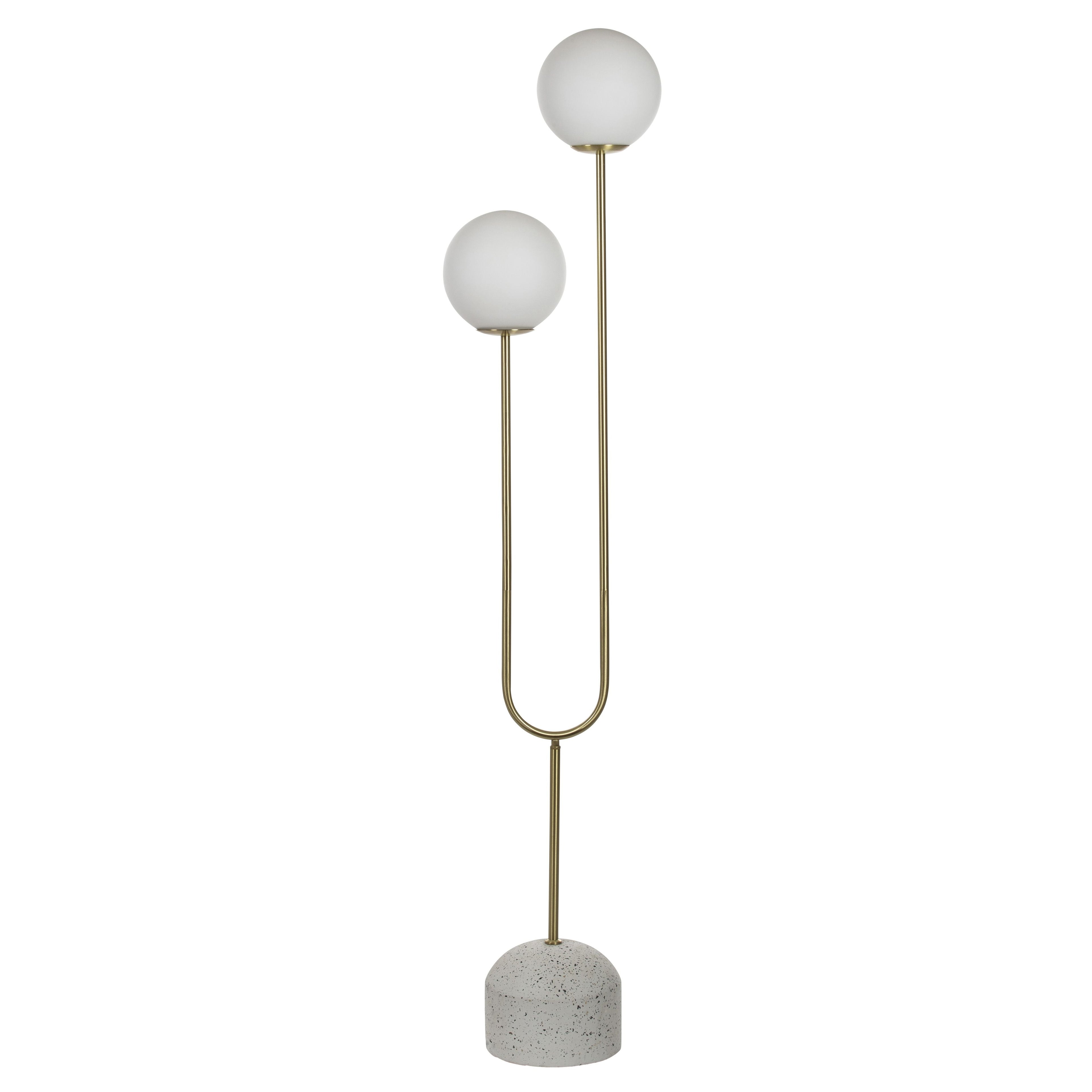 AMALFI TIVOLI FLOOR LAMP WHITE/GOLD 32X20X150CM