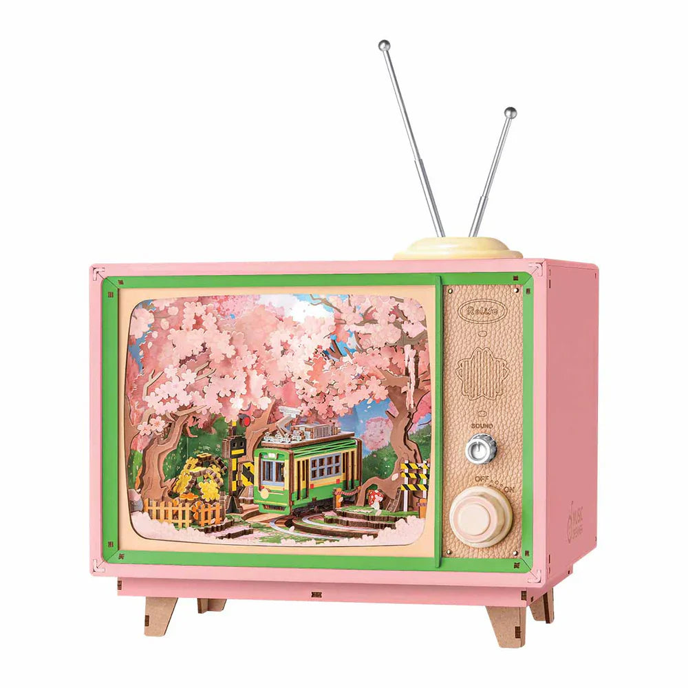 Robotime Rolife Sakura Dreamy Tour DIY Music Box 3D Wooden Puzzle AMT02