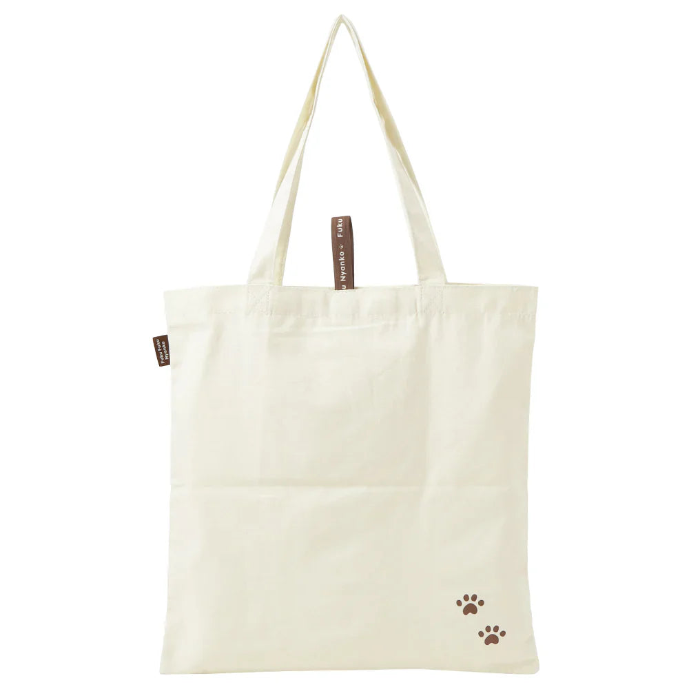 Hapins Canvas Tote Cream Bag Persian Cat