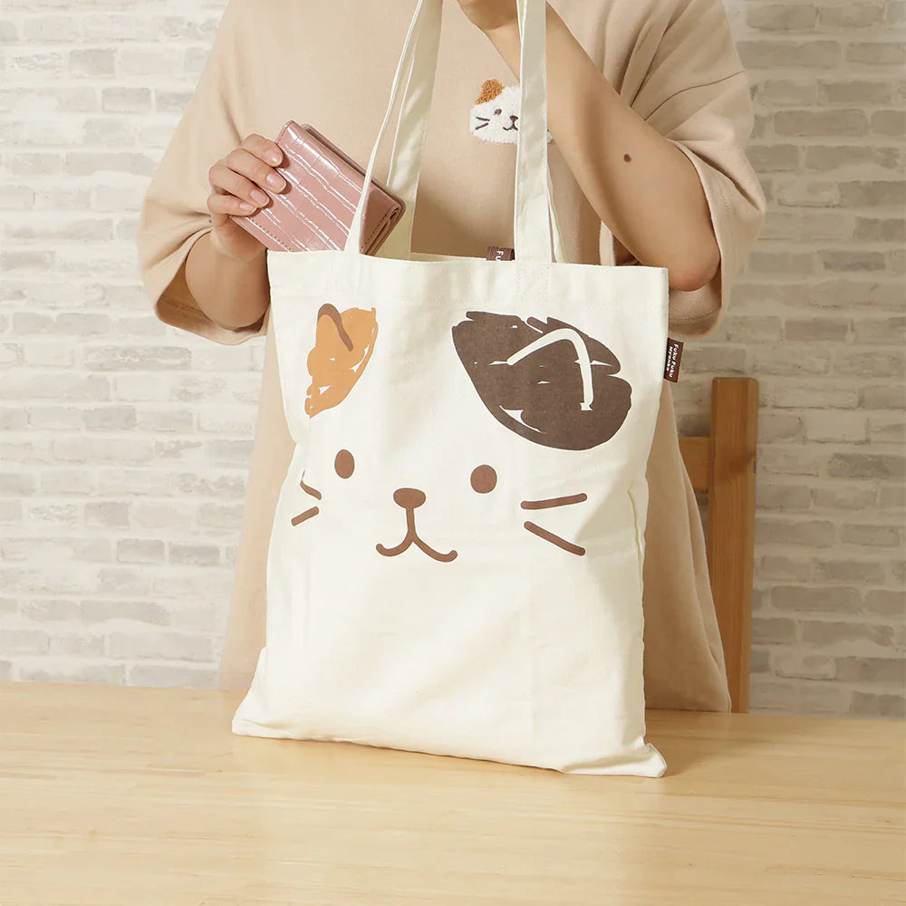 Hapins Canvas Tote Cream Bag Persian Cat
