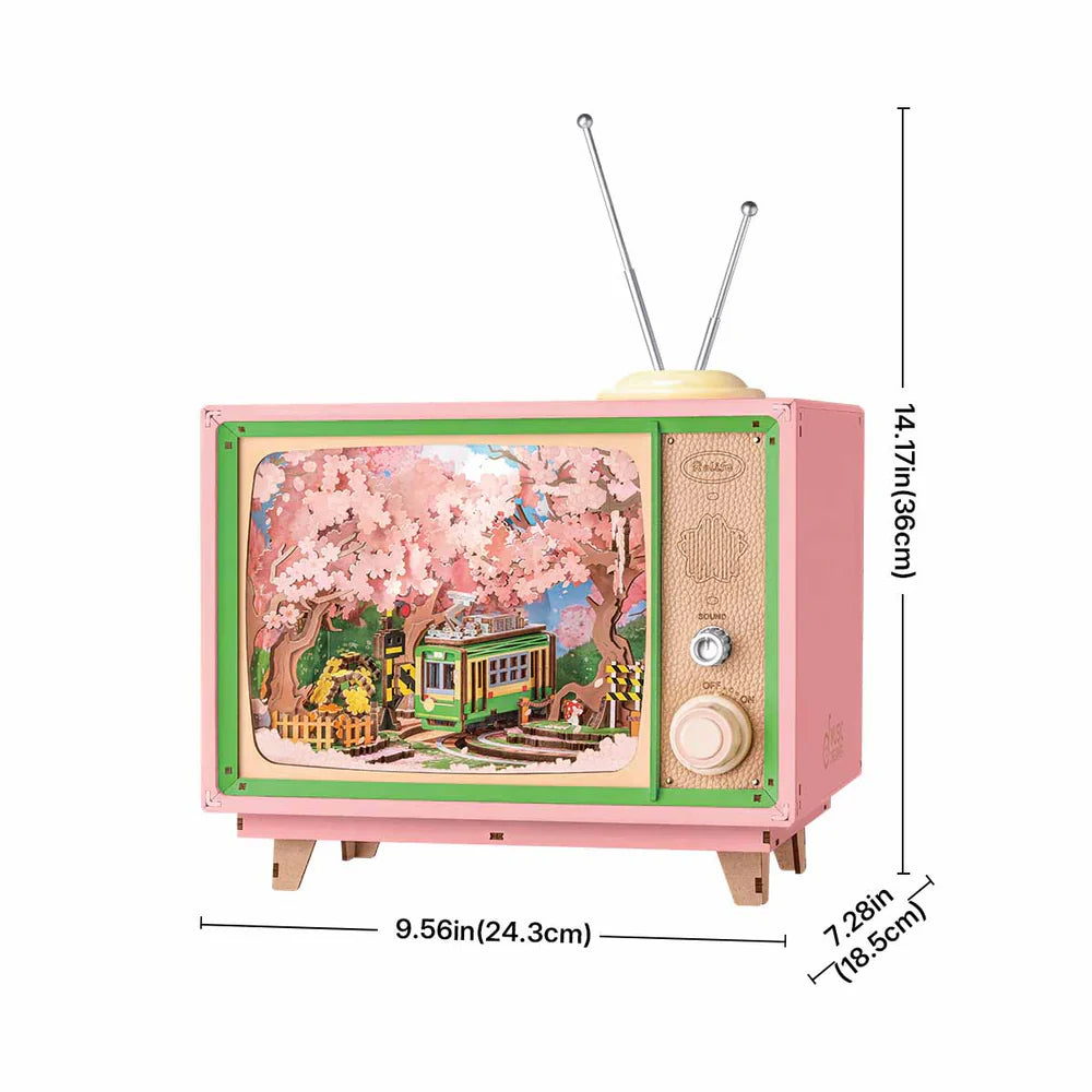 Robotime Rolife Sakura Dreamy Tour DIY Music Box 3D Wooden Puzzle AMT02