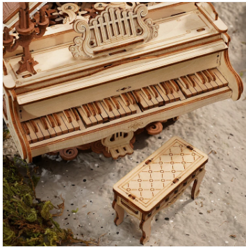Robotime ROKR 3D Wooden Puzzle  Music Box Magic Piano