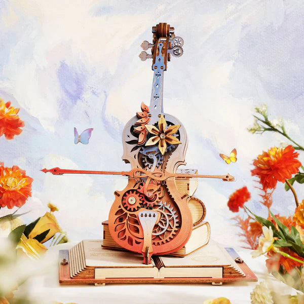 Robotime ROKR Symphony of Gorgeous Dreams Mechanical Music Box 3D Wooden Puzzle AMK63M