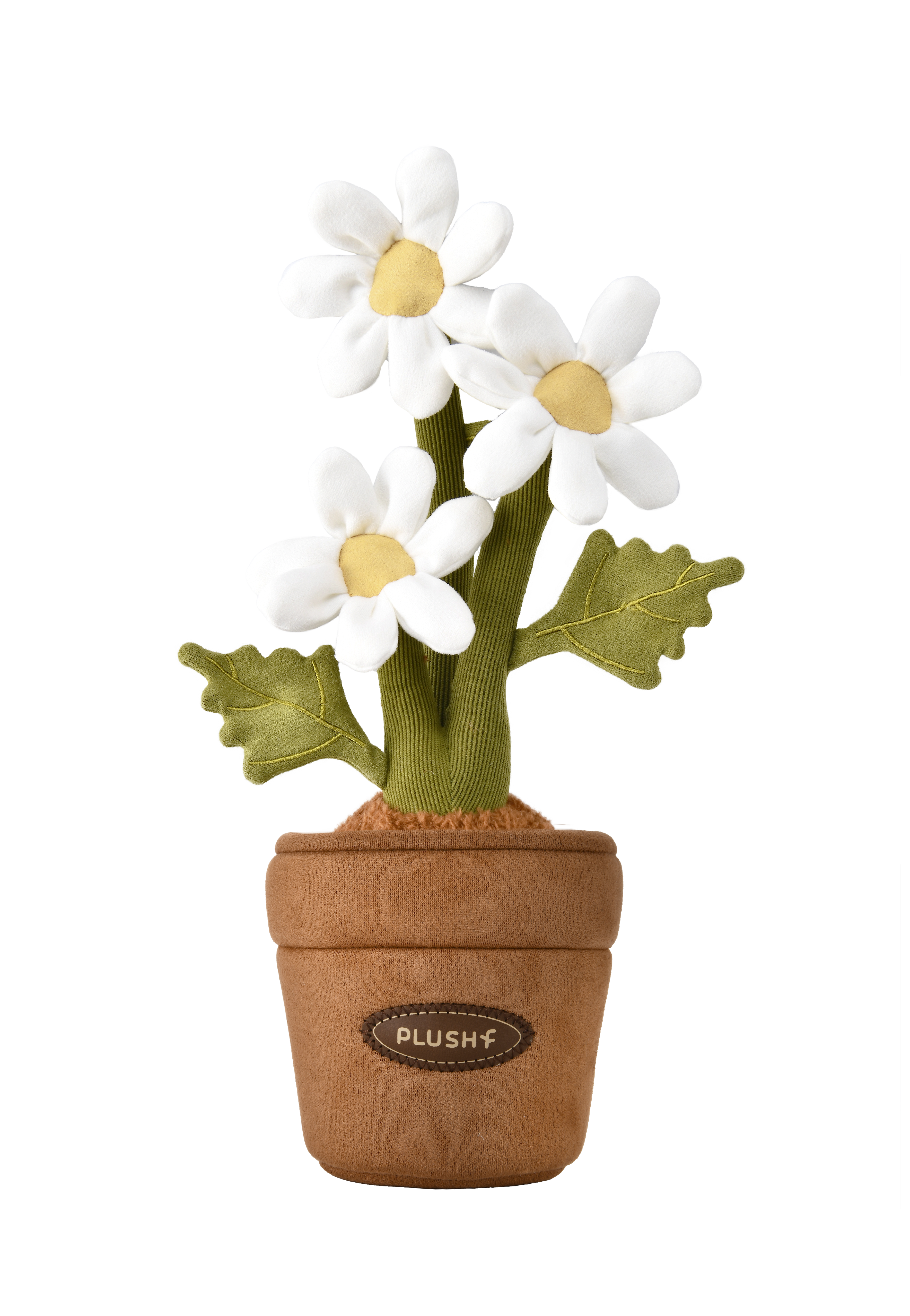 PlushWoods Daisy Plant Plush With Pot 25cm