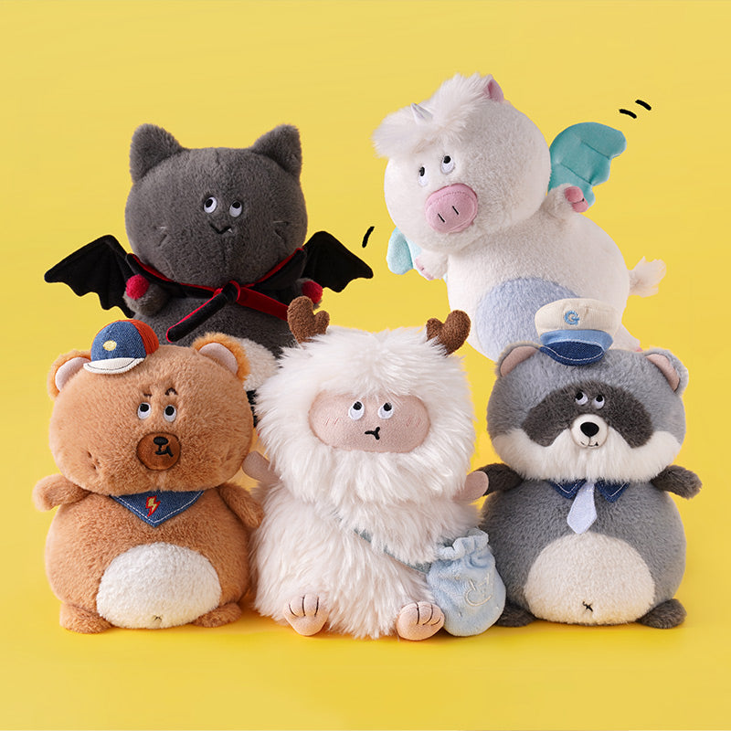 Glee Beanx  – Chubby Series Plush - Officer Nimo the Raccoon 22cm