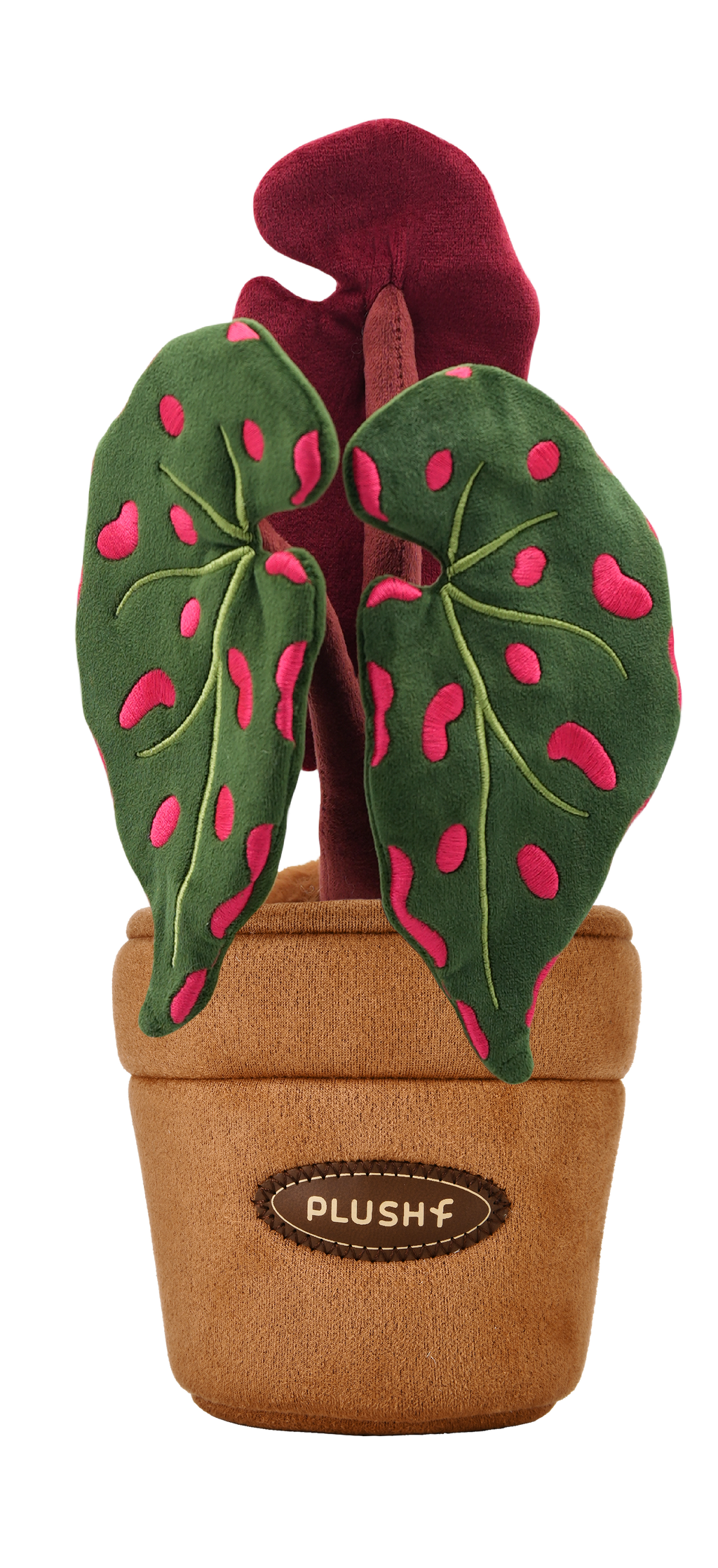 PlushWoods Begonia Negrosensis Plant Plush With Pot 22cm
