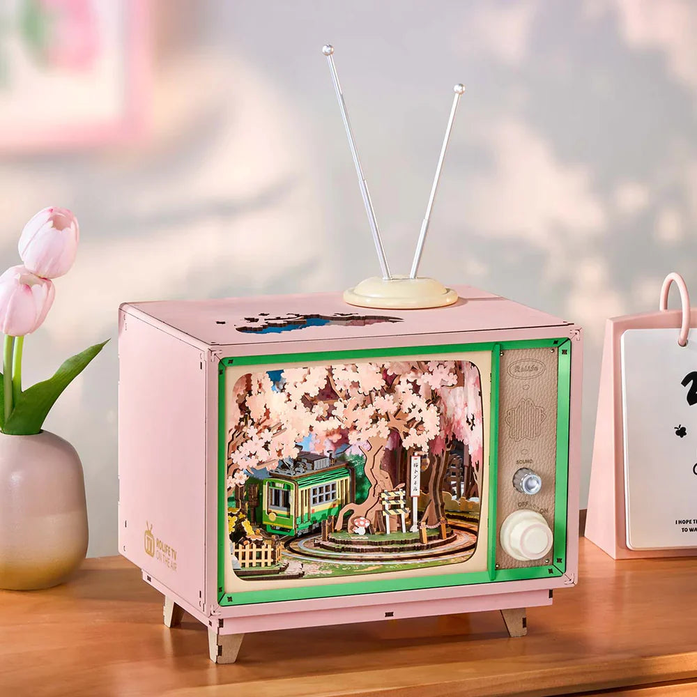 Robotime Rolife Sakura Dreamy Tour DIY Music Box 3D Wooden Puzzle AMT02