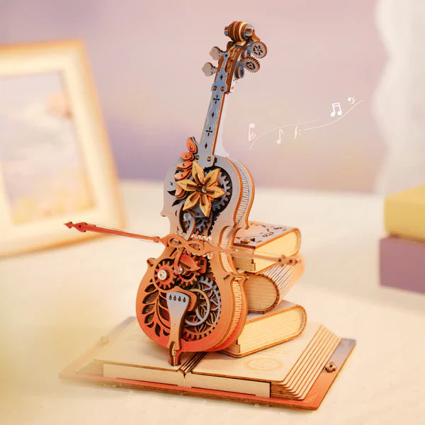 Robotime ROKR Symphony of Gorgeous Dreams Mechanical Music Box 3D Wooden Puzzle AMK63M