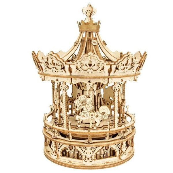 Robotime ROKR 3D Wooden Puzzle  Music Box Romantic Carousel