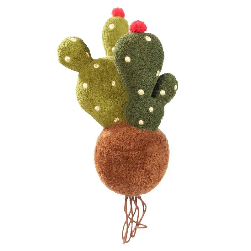 PlushWoods Bunny Ear Cactus Plant Plush With Pot 25cm