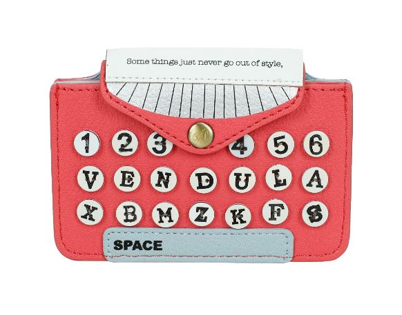 Vendula Vintage Rose Typewriter Accordian Card Wallet