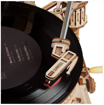 Robotime ROKR 3D Wooden Puzzle Classic Gramophone (Electric Version) Mechanical Models