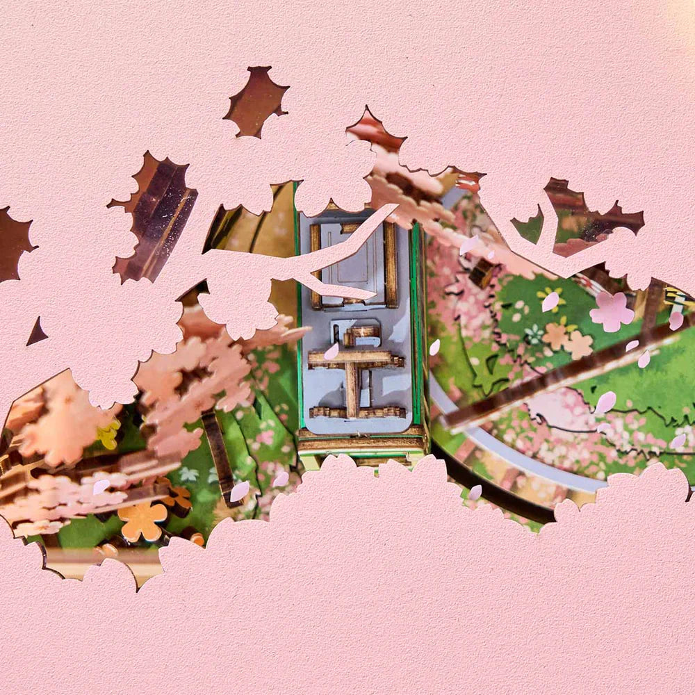 Robotime Rolife Sakura Dreamy Tour DIY Music Box 3D Wooden Puzzle AMT02