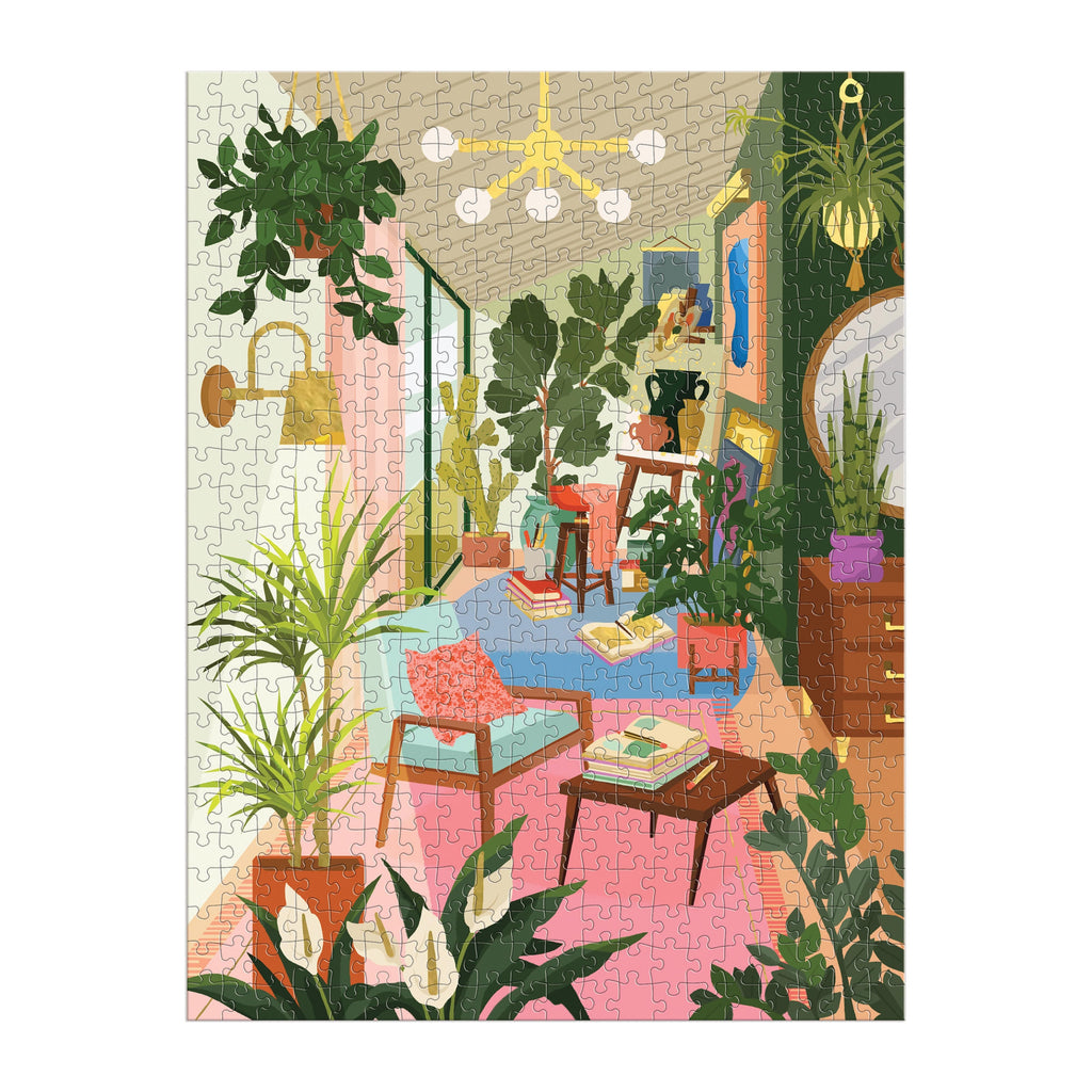 Galison Houseplants Book Puzzle - 500 pcs