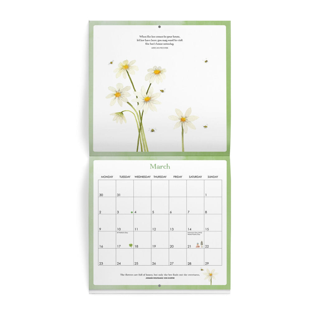 Affirmations - 2026 Bee Wall Calender