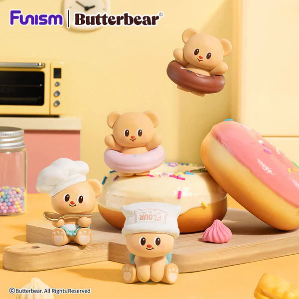 Funism Butterbear Baked with Love Series Cubby Face - Blind Box Figurines