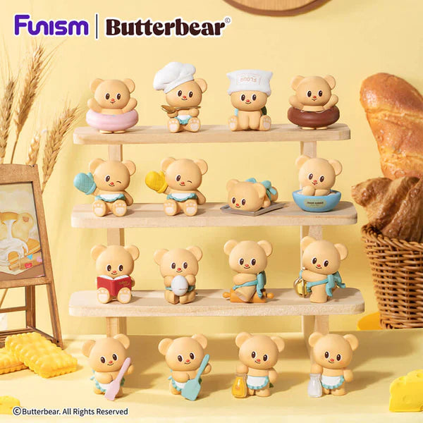 Funism Butterbear Baked with Love Series Cubby Face - Blind Box Figurines