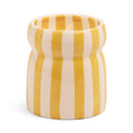 Designworks Cabana 6.5oz/184g Ochre Stripped Ceramic Candle - Gold Coast Boxed