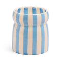 Designworks Cabana 6.5oz/184g Blue Stripped Ceramic Candle - Lost at Sea
