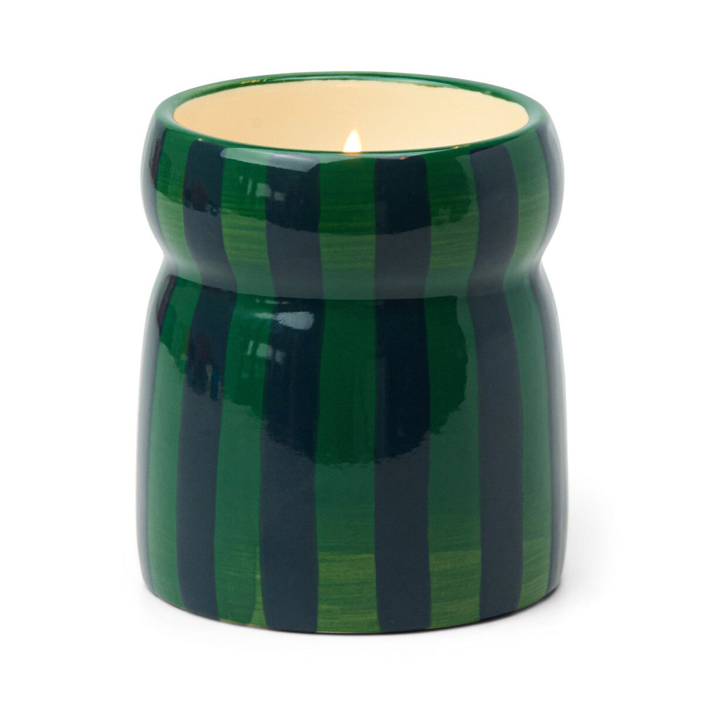 Designworks 6.5 Oz Green/Navy Striped Cabana With Lid & Hangtag - Vanilla Bean & Myrrh Mod 2 Vpn
