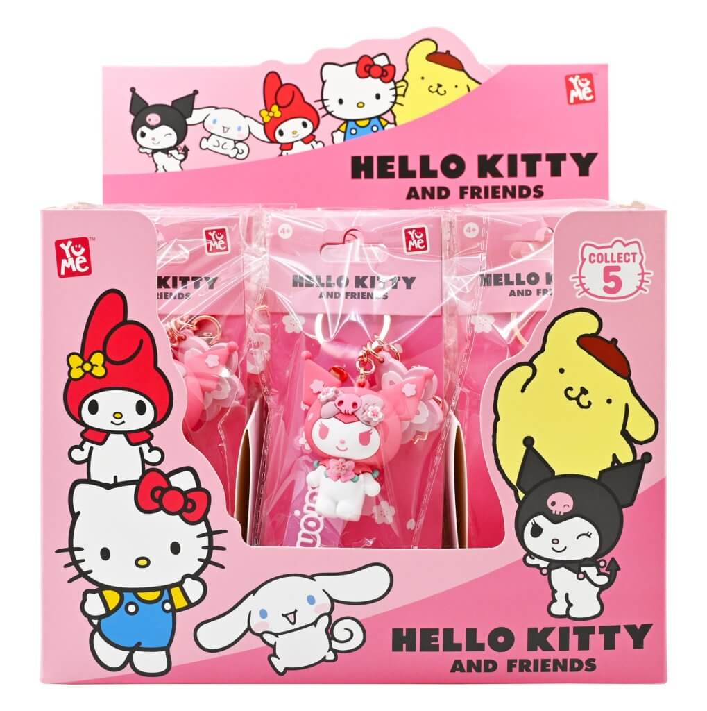 Hello Kitty - Keychain w/Hand Strap - Sakura Pompompurin