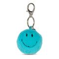 Smiley Keychain ECO Fuzzy Teal 5.5 cm