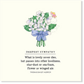 Affirmations - Twigseeds Sympathy Card - What is lovely never dies - K315