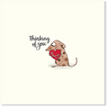 Affirmations - Twigseeds Thinking of You Card - Dog with Heart - K054