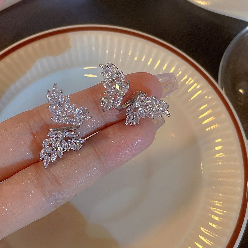 Luninana Earrings - French Styles Crystal WIngs Earrings YX011
