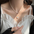Luninana Necklace - Pearl Heart Necklace YX026