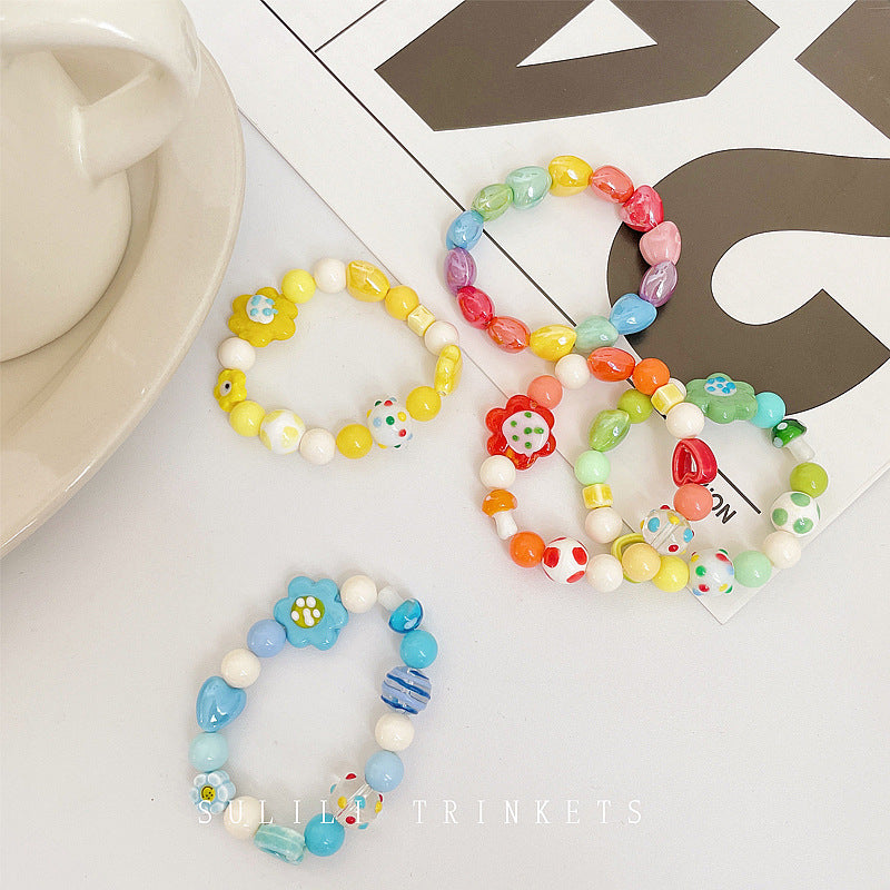Luninana Bracelet - Vibrant Floral Blue Bracelet BLB003
