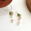 Luninana Earrings - Tassel Pink Bluebell Flowers Earrings YBY057