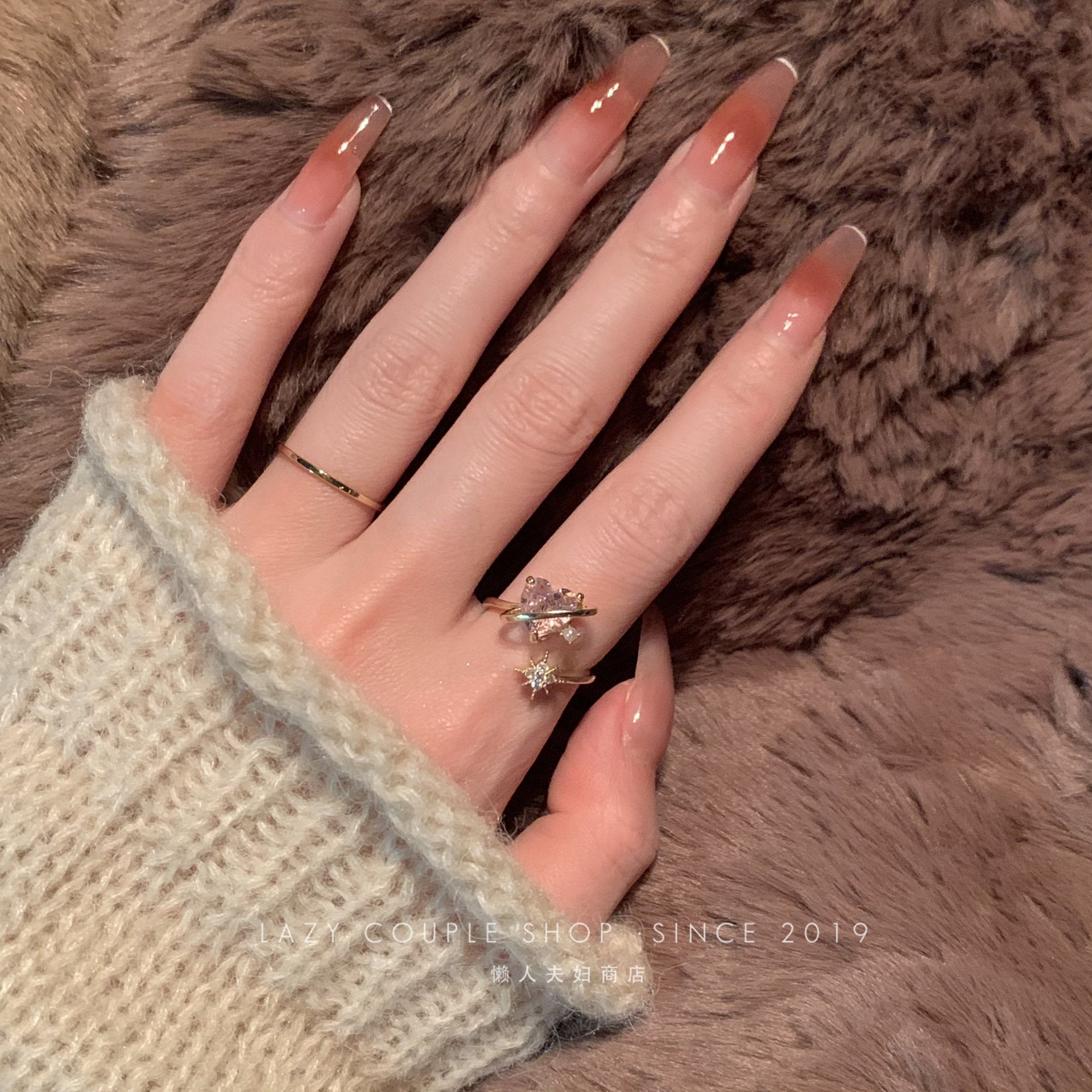 Luninana Ring - Dreamy Pink Heart Ring JZ0127
