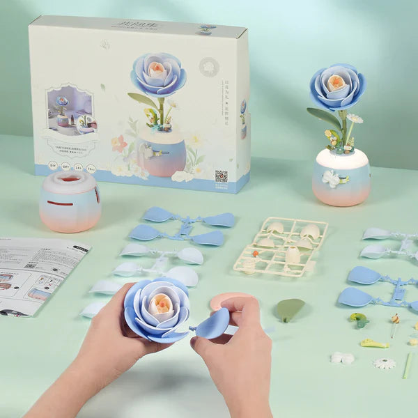 Robotime ROKR Starry Camellia Lamp DIY 3D Flower Night Light