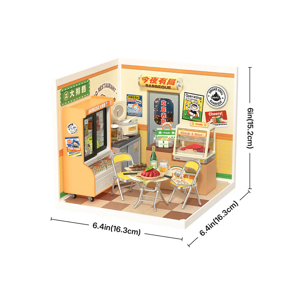 Robotime Rolife Night Out Food Stall DIY Miniature House DW022