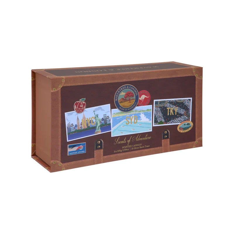 Wavertree & London Scents of Adventure Mini Candle Trio Set