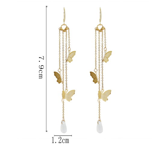 Luninana Clip-on Earrings - Golden Butterflies YBY005