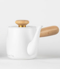 O2H Tea Crane Song Stainless Steep & Sip Tea Pot- White