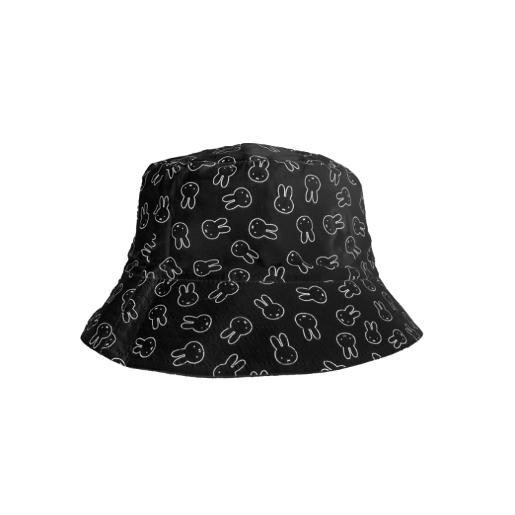 Engelite Miffy Canvas Bucket Hats Black (M) 56cm