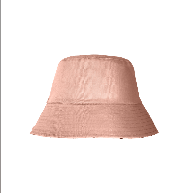 Peanuts Reversible Bucket Hat Pink Checkerboard (S) 53cm