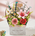 Robotime Rowood Wooden Flower Basket DIY 3D Puzzle TW03H