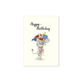 Affirmations - Twigseeds Mini Birthday Card -  Bunch of flowers - T353